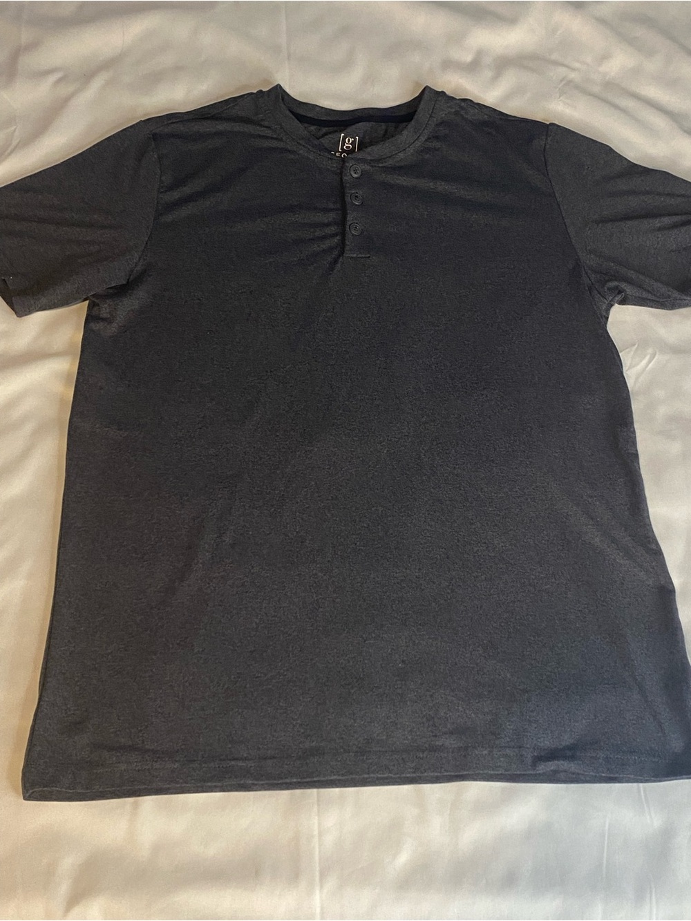 George Black Short-Sleeve Henley Tee Size Small 34-36